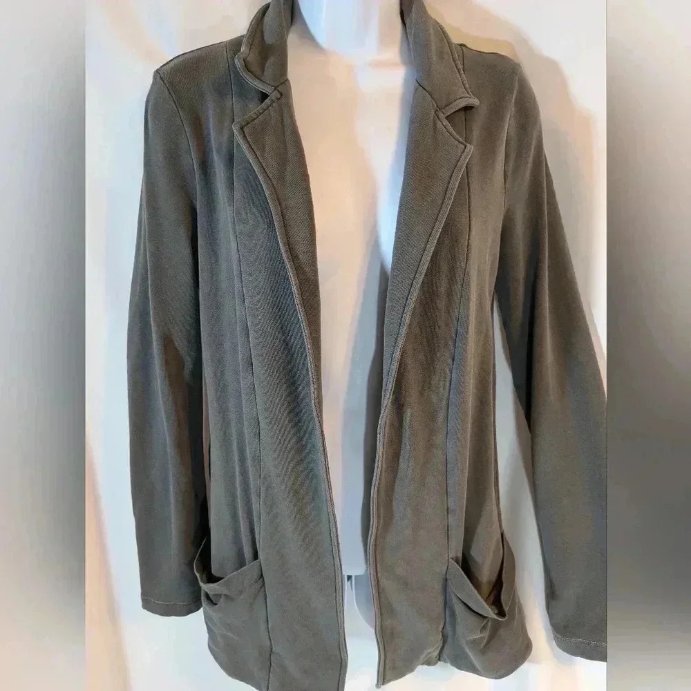 SPLENDID Black Cotton T-shirt Blazer SZ M